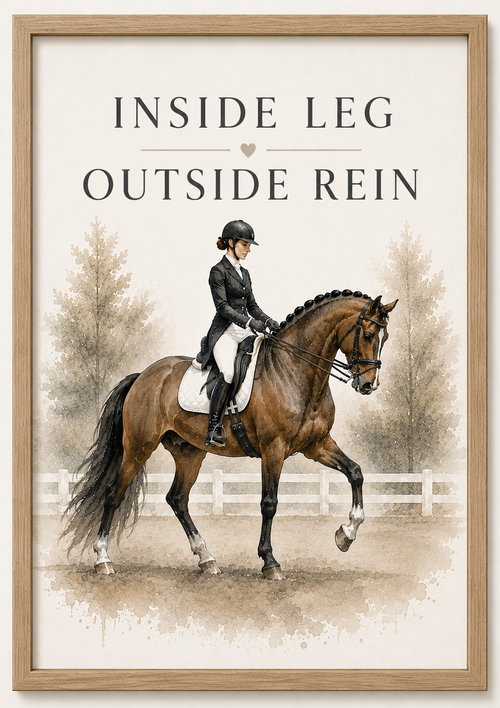 Inside Leg Outside Rein – A4 Dressage Wall Art