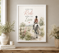 Horse Riding Lovers – Live to Ride, Ride to Live A4 Wall Art