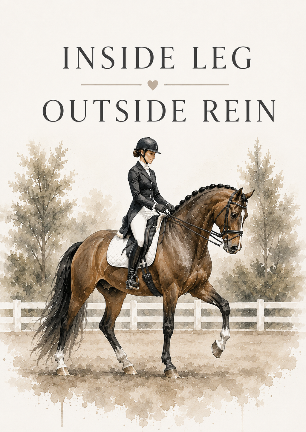 Inside Leg Outside Rein – A4 Dressage Wall Art