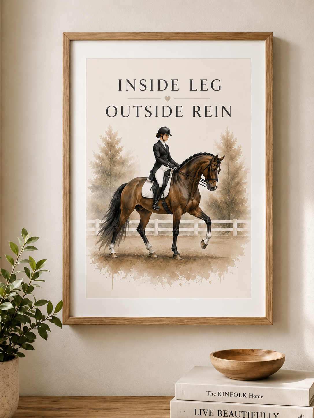 Inside Leg Outside Rein – A4 Dressage Wall Art